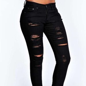 Black Ripped BOOHOO Jeans
